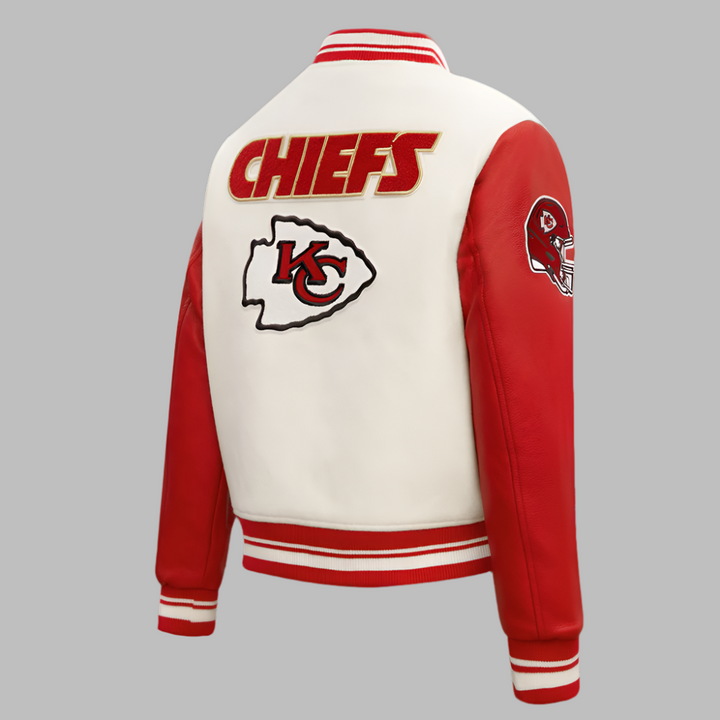 Official NFL Chiefs retro wool varsity jacket in USA