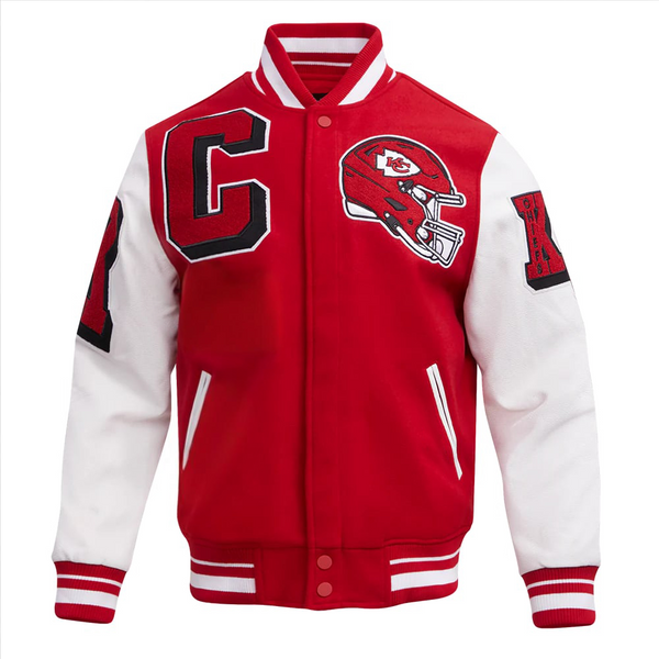 NFL Kansas City Chiefs mashup men’s wool varsity jacket in USA