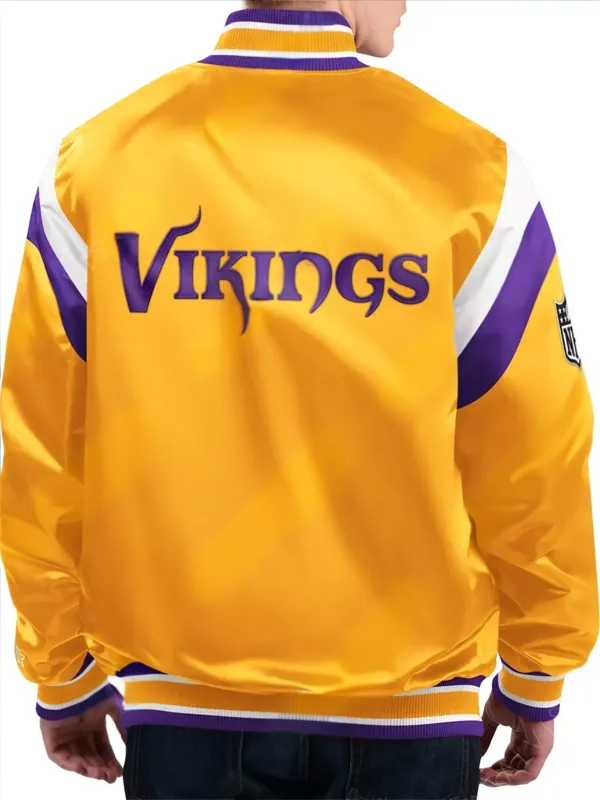 Stylish NFL Vikings satin jacket for men and women in USA