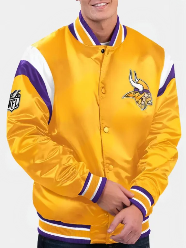 NFL Minnesota Vikings satin jacket for men and women in USA