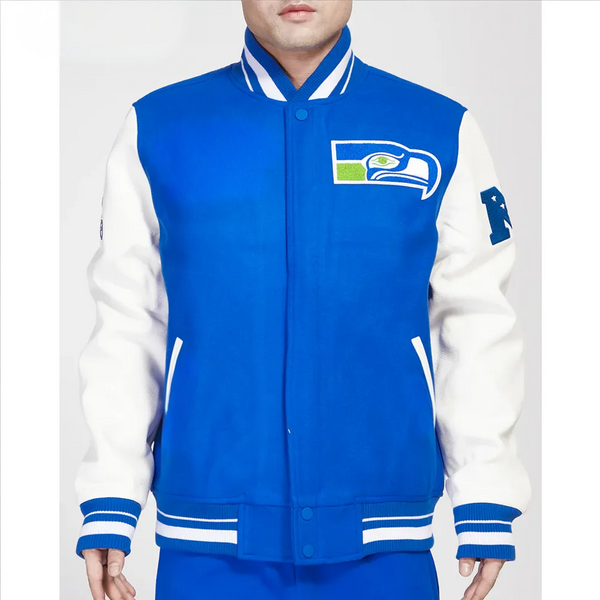 Seattle Seahawks varsity jacket for men and women with team logo in USA