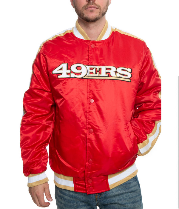 Front View 49ERS San Francisco Red Satin Jacket
