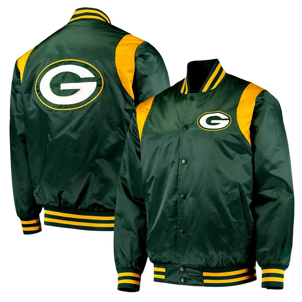 Buy NFL Green Bay Packers Satin Jacket Men and Women