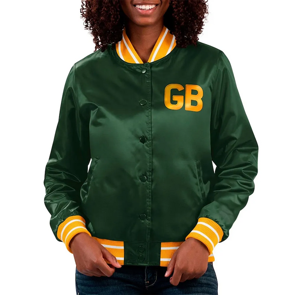Buy NFL Green Bay Packers Satin Jacket Men and Women