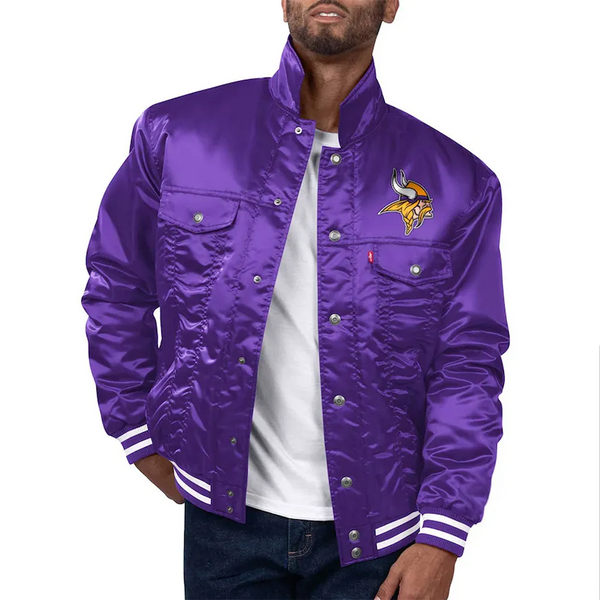 Buy NFL Minnesota Vikings Satin Jacket for Men and Women