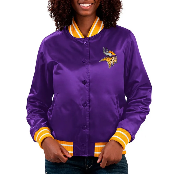 Buy NFL Minnesota Vikings Satin Jacket for Women and Men