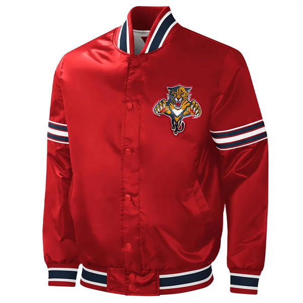 Buy NHL Florida Panthers Satin Jacket Men and Women