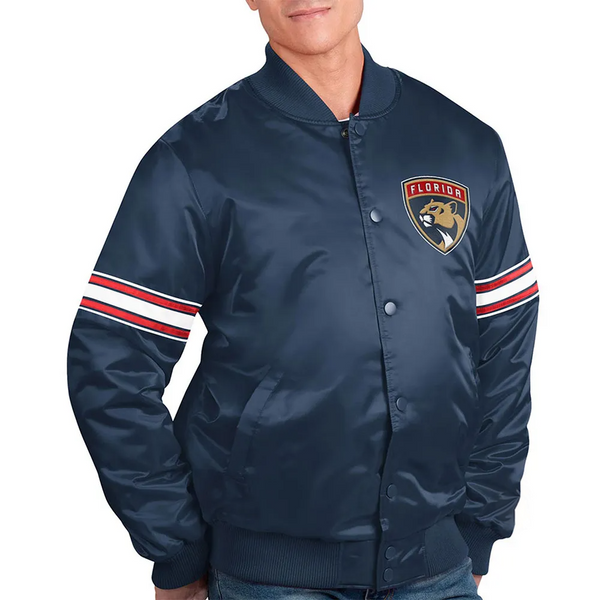 Buy NHL Florida Panthers Satin Jacket Men and Women