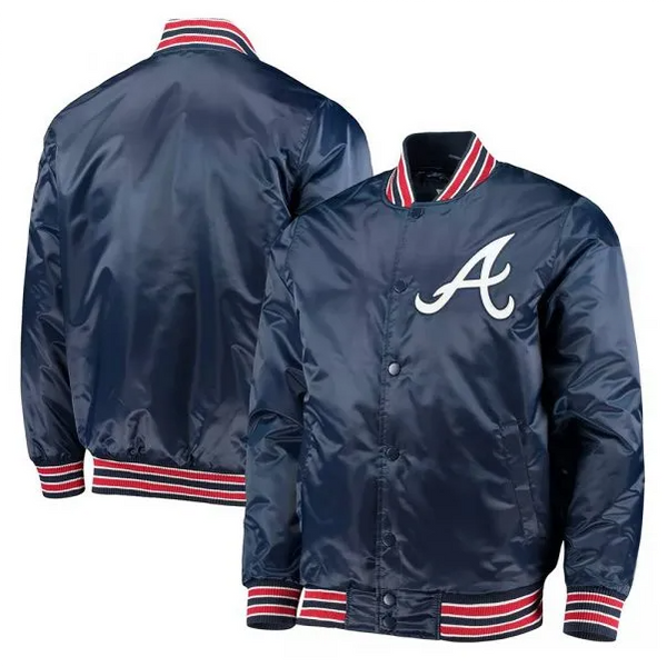 The Diamond Atlanta Braves Blue Satin Jacket in USA