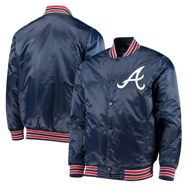 The Diamond Atlanta Braves Blue Satin Jacket in USA