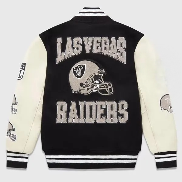 Black and white Raiders OVO jacket

