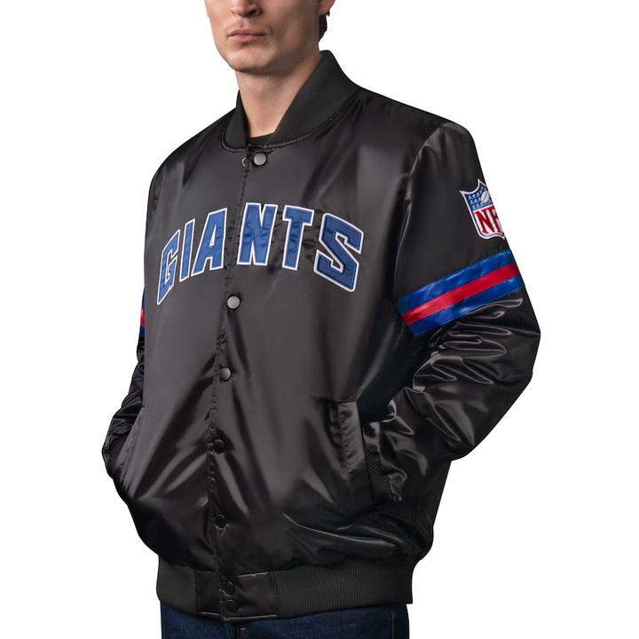 Stylish NFL Giants satin jacket for men and women in USA