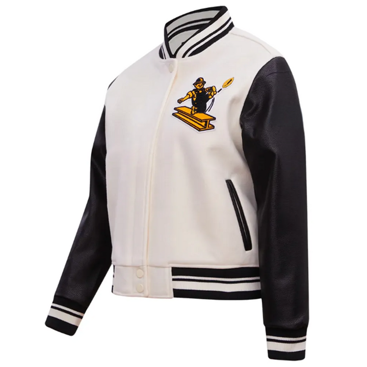 Comfortable and durable Pittsburgh Steelers varsity jacket for fans of all genders in USA