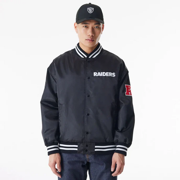 Las Vegas Raiders black satin jacket for men and women in USA