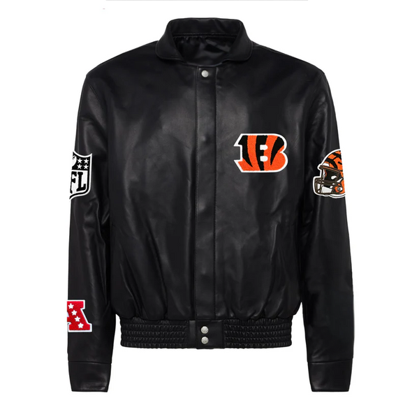 CINCINNATI BENGALS FULL LEATHER JACKET IN USA