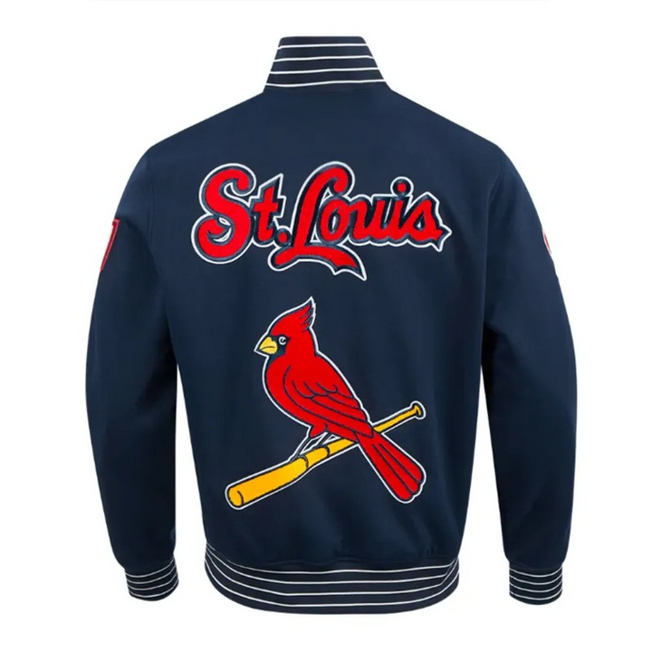 Cardinals double knit snap-tab jacket

