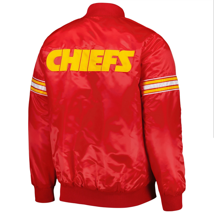 Kansas City Chiefs red varsity satin jacket