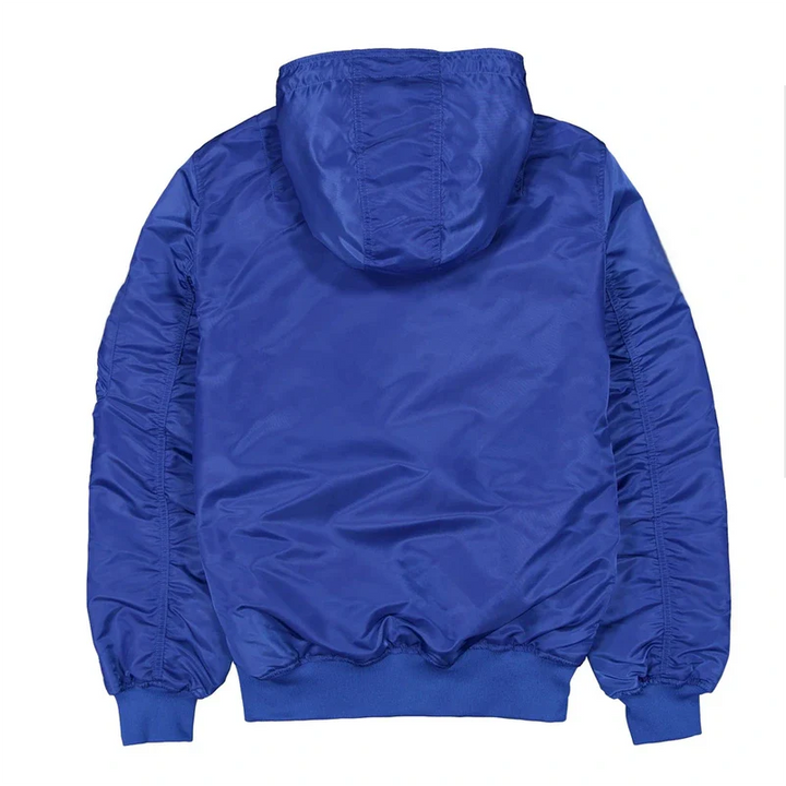LA Dodgers Hooded Bomber Jacket Blue in USA