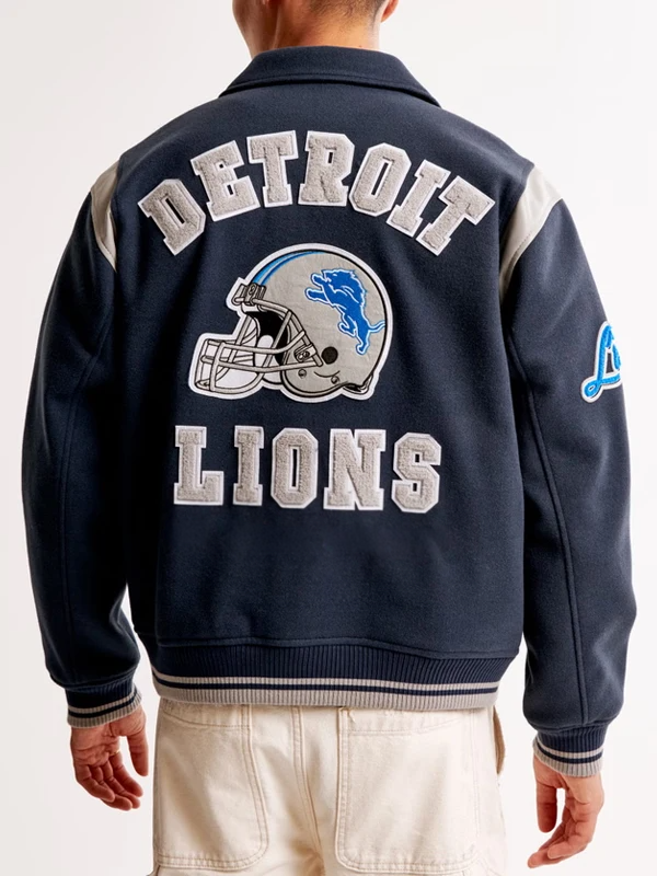 DETROIT LIONS CLASSIC  WOOL VARSITY JACKET IN USA