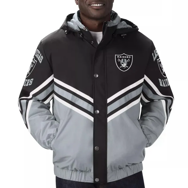Raiders full-zip hooded jacket with team branding in USA