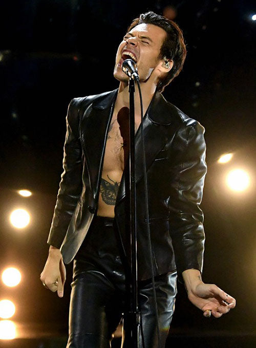 Harry Styles Leather Blazer in USA