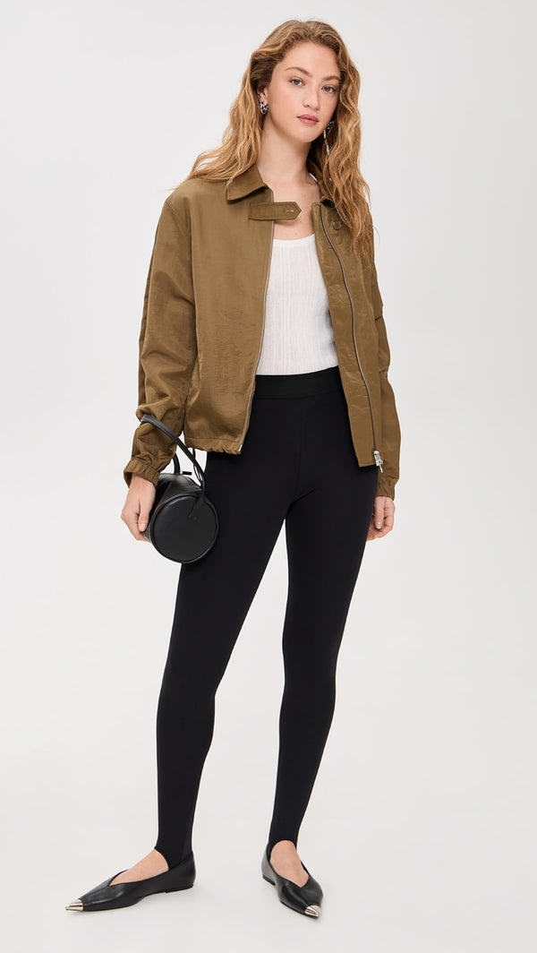 Stylish creased MA1 bomber jacket with modern design in USA