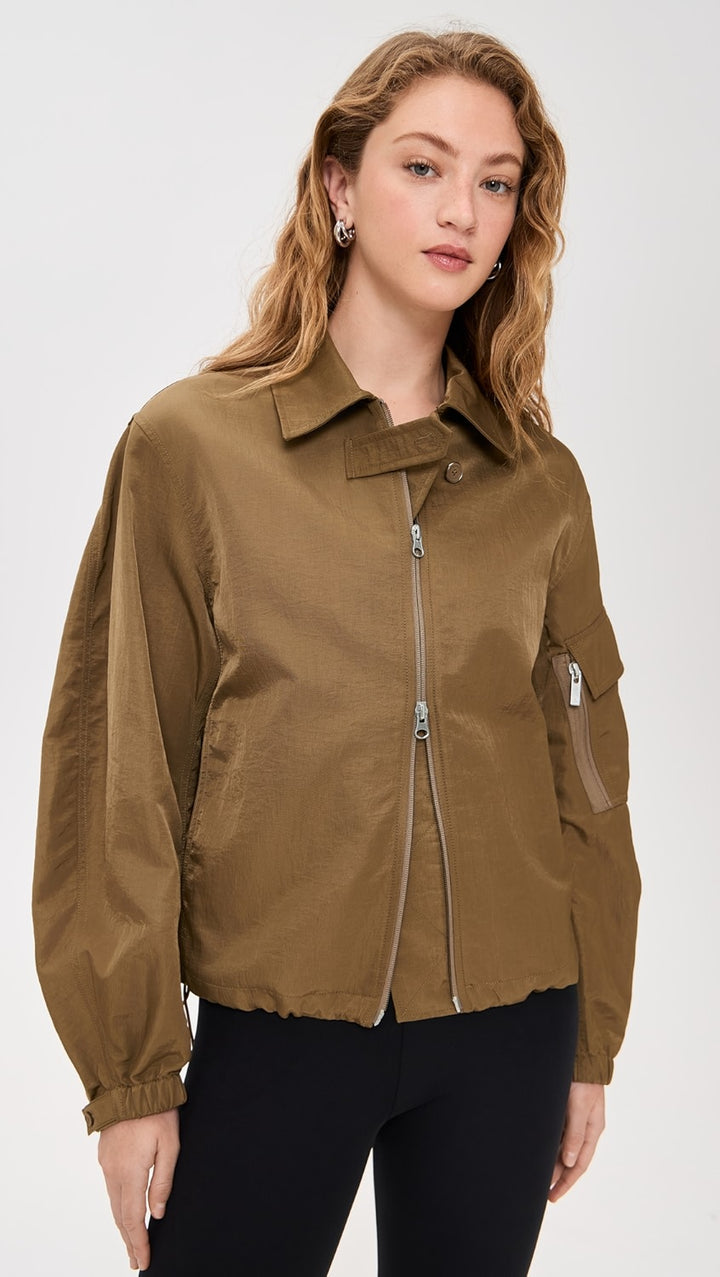 Fashion-forward creased MA1 bomber jacket for casual wear in USA