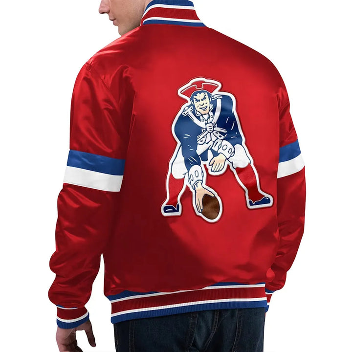 Sleek New England Patriots satin jacket for fans of all genders in USA