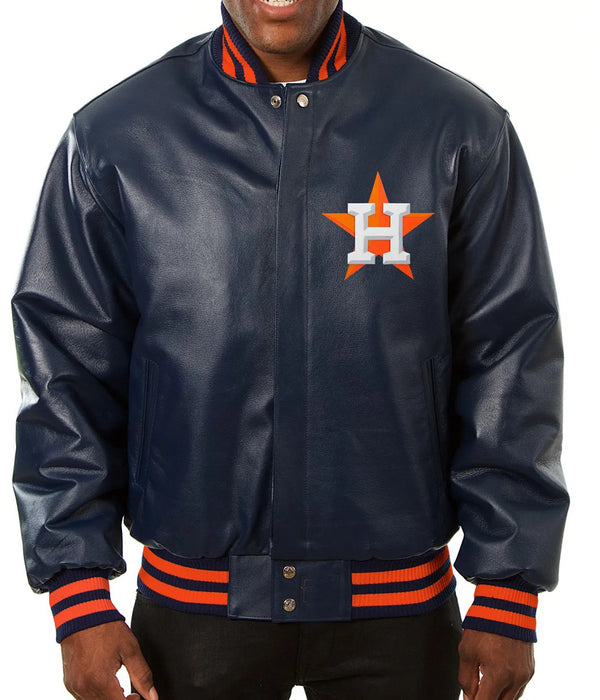 Buy MLB Houston Astros Leather Jacket Men and Women