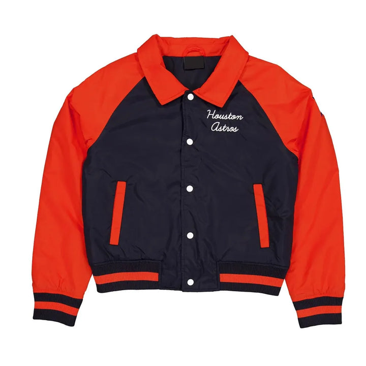 Black and red jacket with 'Houston Astros' text on a white background