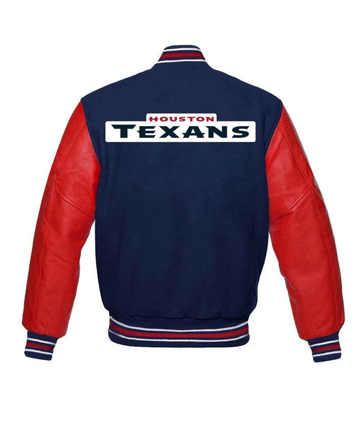 Unisex NFL Houston Texans wool jacket with team logo in USA