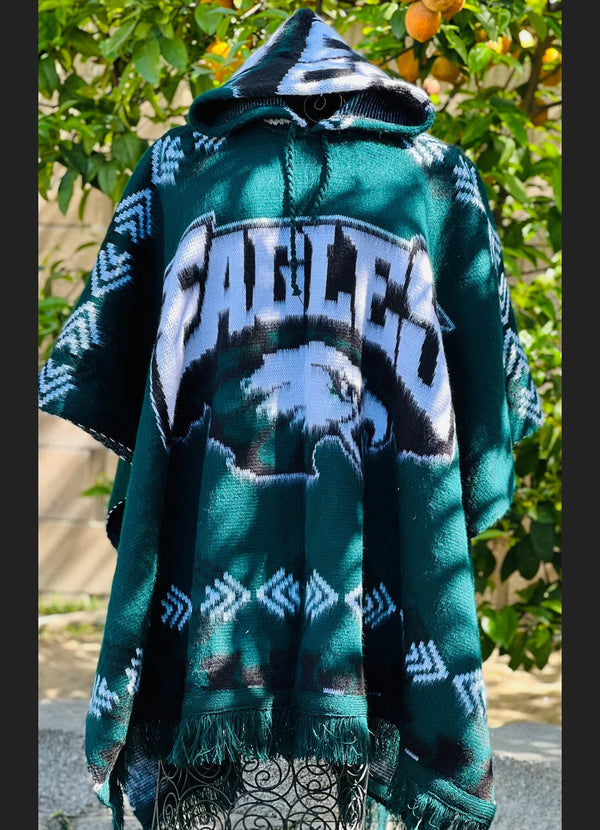Shop Philadelphia Eagles Wool Blend Hooded Poncho