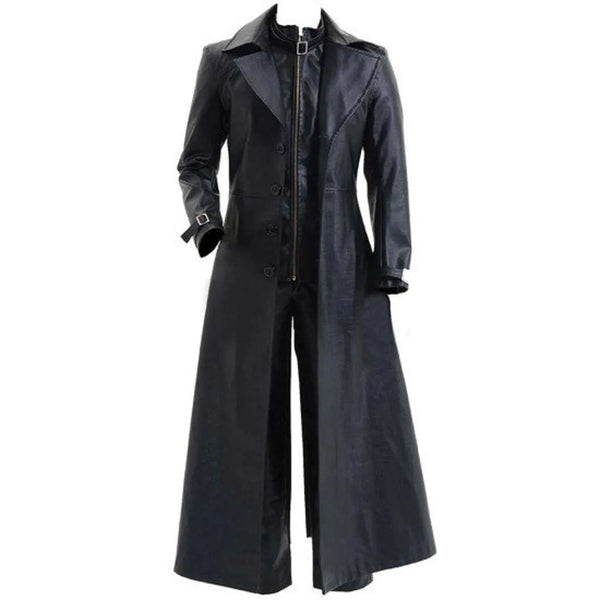 Shop Handmade Albert Wesker Black Trench Resident Leather Coat