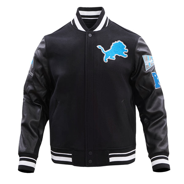 Detroit Lions retro classic wool varsity jacket with team logo in USA