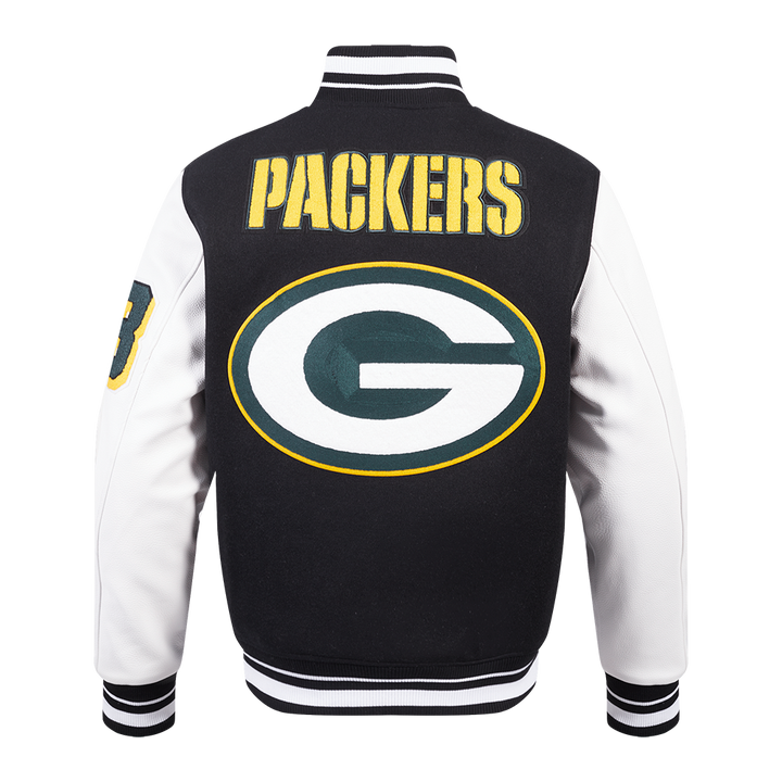 Men’s NFL Green Bay Packers rib wool varsity jacket in USA