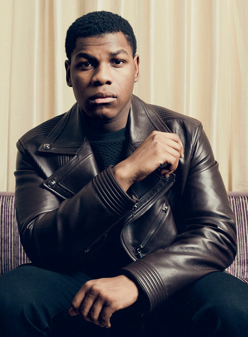 John Boyega Brown Leather Jacket