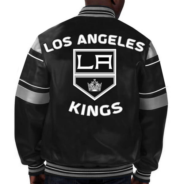 Step out in true Kings fashion with this meticulously detailed leather jacket, echoing the team's regal prowess and determination in France style