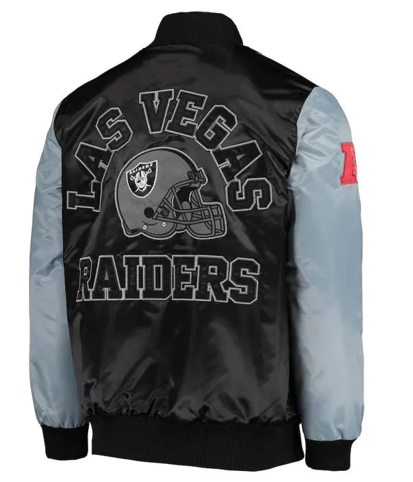 Starter Raiders jacket with snap-tab closure

