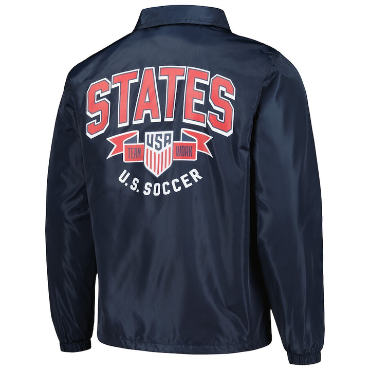 Men's Navy USMNT Full-Snap Coaches Jacket in American Market