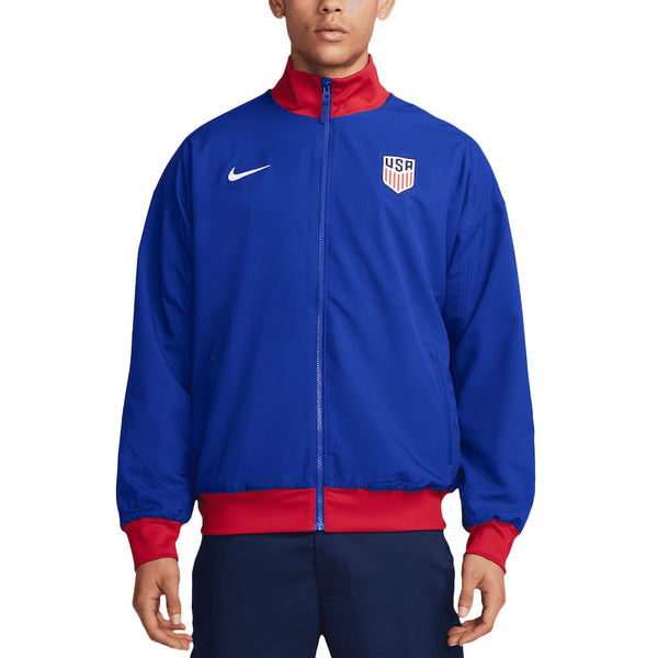 Men's Nike USMNT 2024 full-zip anthem jacket in royal blue in USA