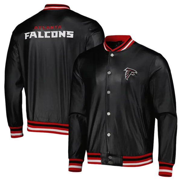 Atlanta Falcons metallic black jacket by The Wild Collective in USA