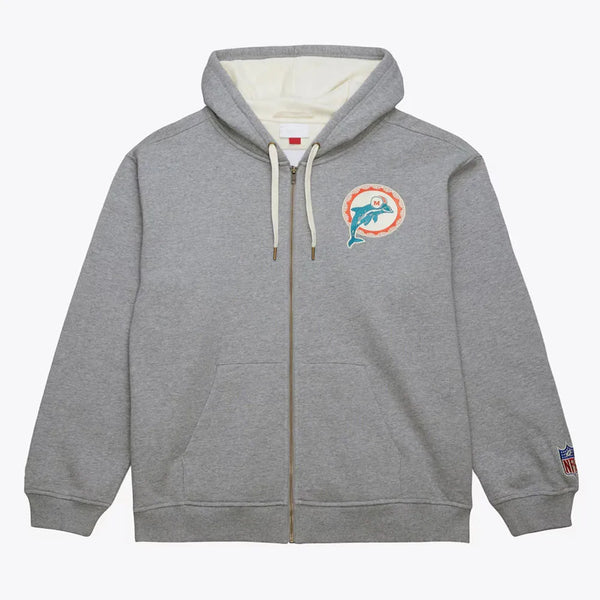 Miami Dolphins gray Playoff Win 2.0 hoodie with team logo in USA