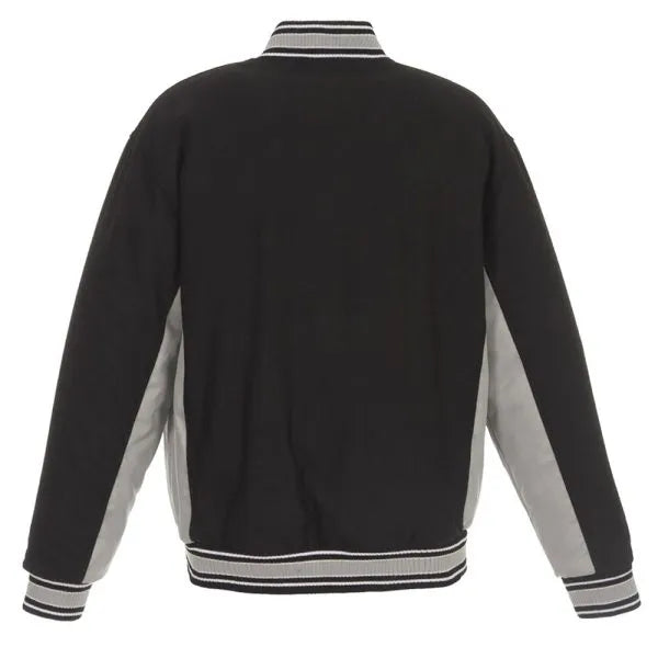 Black and gray wool Miami Marlins accent jacket

