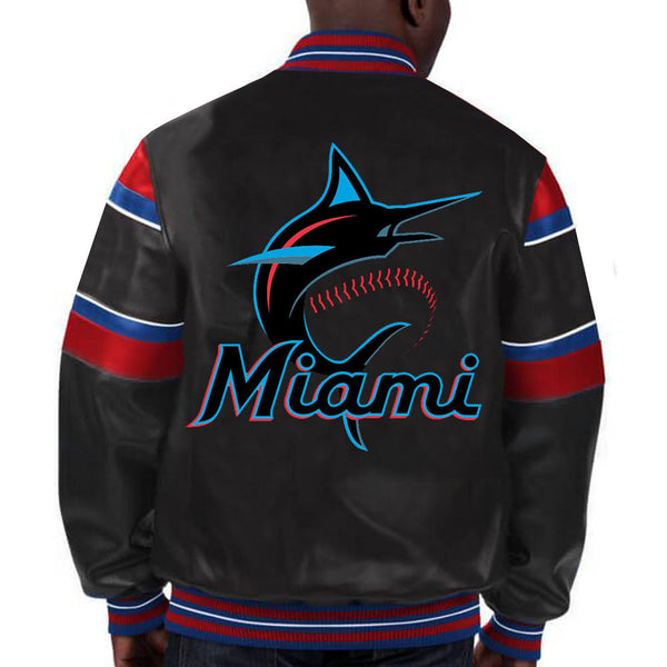 Buy MLB Miami Marlins Leather Jacket For Men and Women