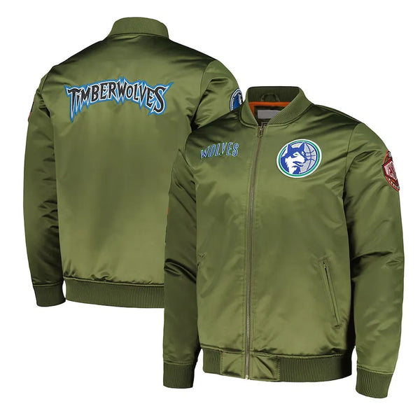 Buy NBA Minnesota Timberwolves Satin Jacket Men and Women