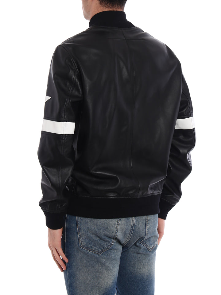 Classic luxury leather jacket by Givenchy in USA