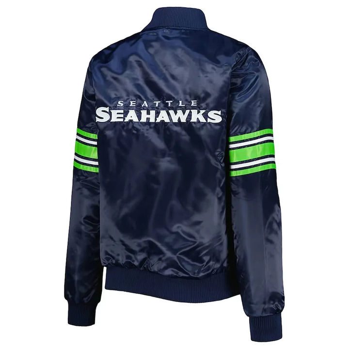 Stylish Seattle Seahawks varsity jacket with embroidered team branding in USA