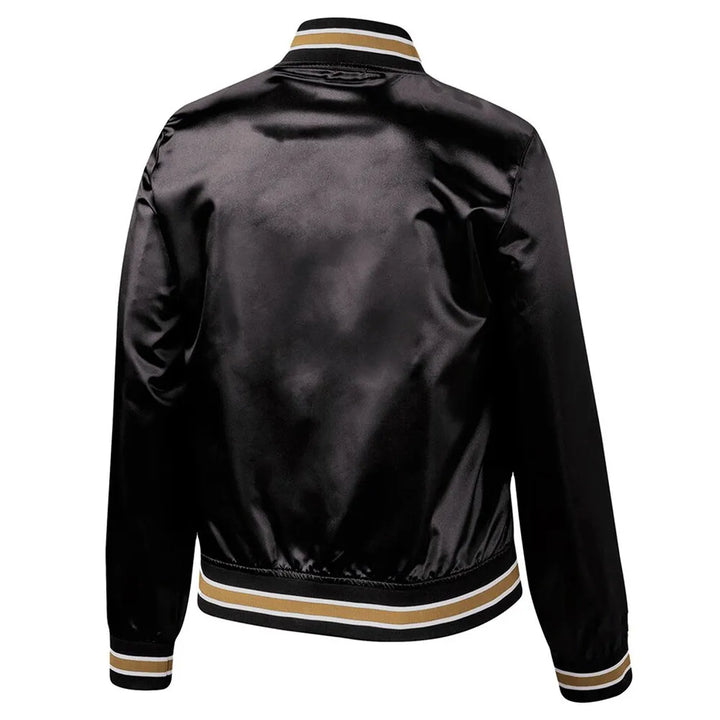 Unisex New Orleans Saints glossy satin bomber jacket in USA