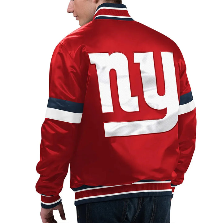 Unisex NFL New York Giants satin jacket in blue and red in USA