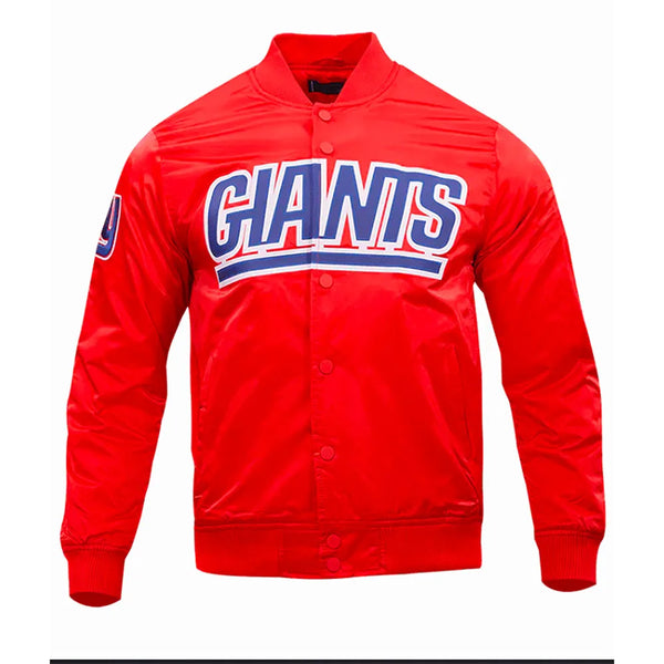 Red jacket with 'Giants' text on a white background